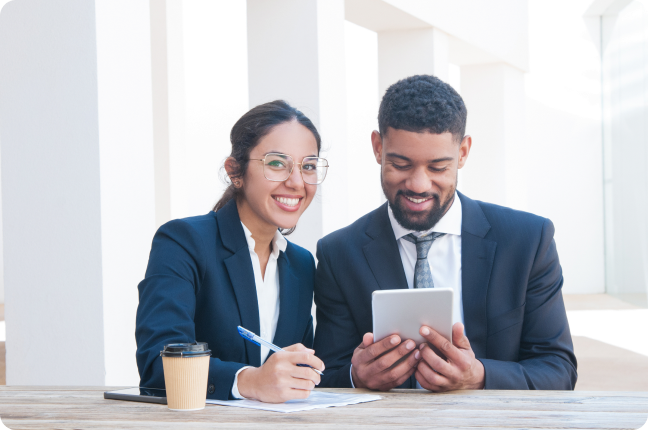 Business professionals in consultation